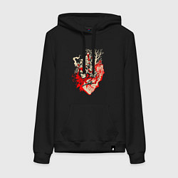 Толстовка-худи хлопковая женская DARKEST DUNGEON ART GAME, цвет: черный
