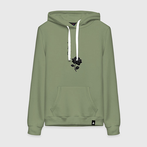 Женская толстовка-худи РОЗЫ Иероглифы / Авокадо – фото 1