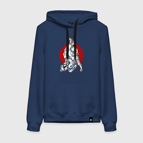 Женская толстовка-худи Боевые искусства космонавтов / Тёмно-синий – фото 1
