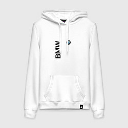 Толстовка-худи хлопковая женская BMW ато супер, цвет: белый