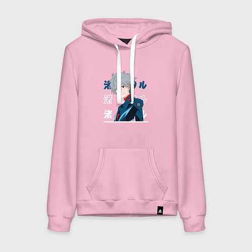 Женская толстовка-худи Евангелион Neon Genesis Evangelion, Kaworu Nagisa / Светло-розовый – фото 1