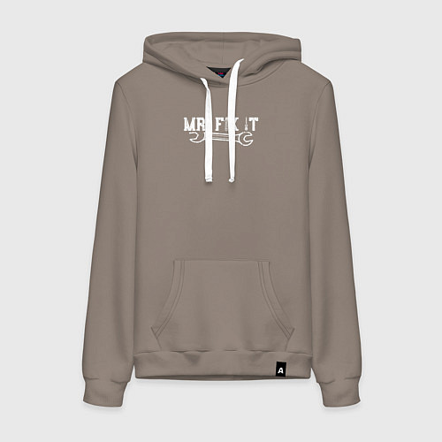 Женская толстовка-худи Mr FIX IT / Утренний латте – фото 1