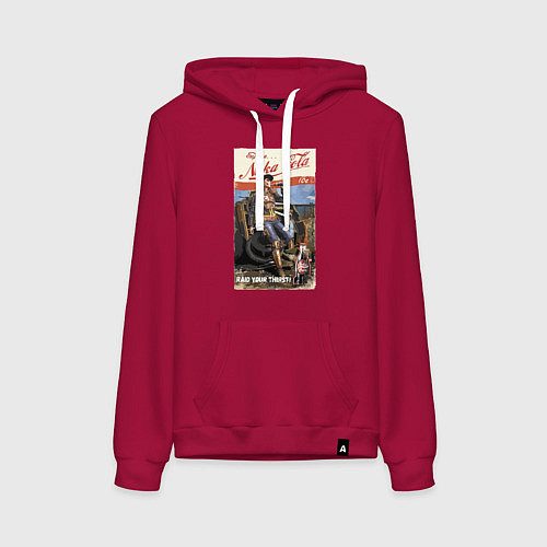 Женская толстовка-худи Nuka Cola - raid your first! / Маджента – фото 1