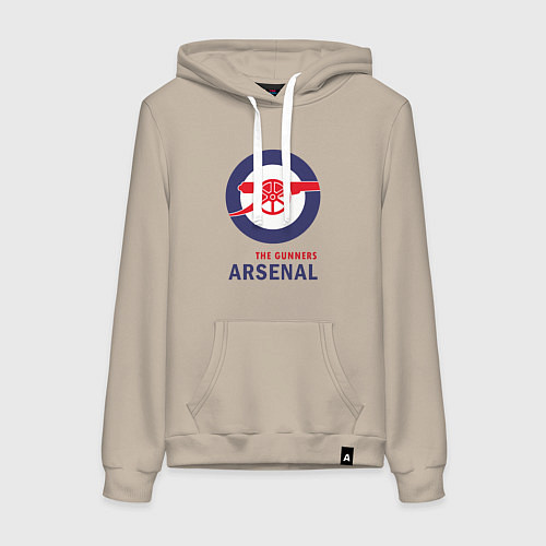 Женская толстовка-худи Arsenal The Gunners / Миндальный – фото 1