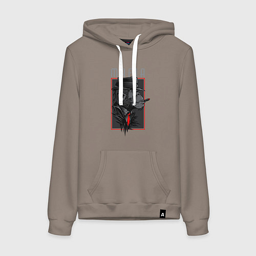 Женская толстовка-худи Обезьяна мафиози / Утренний латте – фото 1