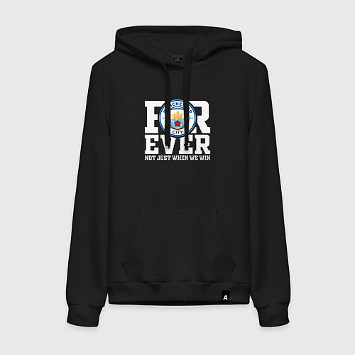 Женская толстовка-худи Manchester City FOREVER NOT JUST WHEN WE WIN Манче / Черный – фото 1