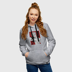 Толстовка-худи хлопковая женская Бессмертный Бан, цвет: меланж — фото 2