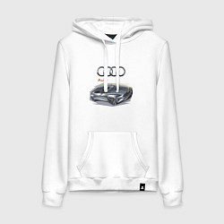 Толстовка-худи хлопковая женская Audi Concept, цвет: белый