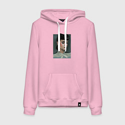 Толстовка-худи хлопковая женская Рейчел, Бегущий по лезвию, цвет: светло-розовый