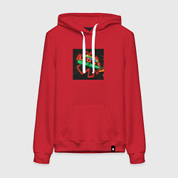 Толстовка-худи хлопковая женская RHCP - Unlimited Love 2022, цвет: красный