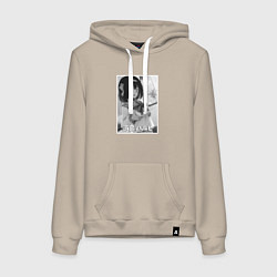 Толстовка-худи хлопковая женская Удивлённая Харухи, цвет: миндальный