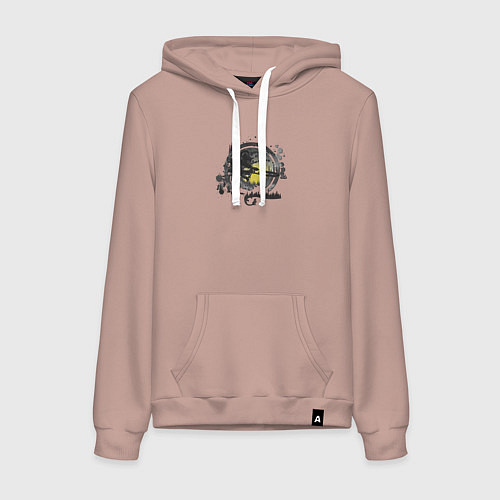 Женская толстовка-худи Enduro forest / Пыльно-розовый – фото 1