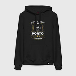 Толстовка-худи хлопковая женская Porto FC 1, цвет: черный