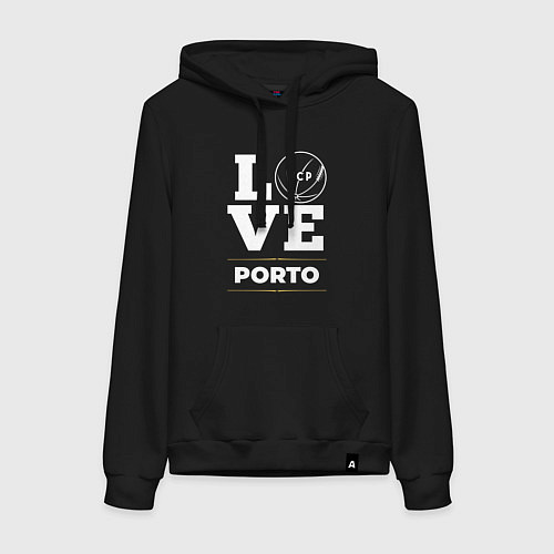 Женская толстовка-худи Porto Love Classic / Черный – фото 1