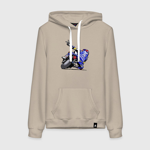 Женская толстовка-худи Yamaha racing team Racer / Миндальный – фото 1