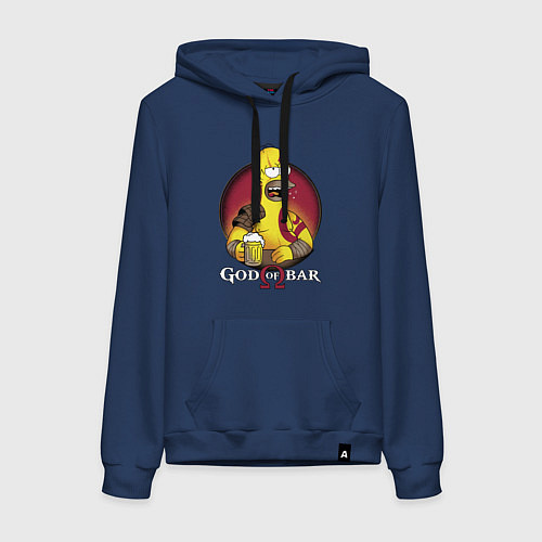 Женская толстовка-худи Homer god of bar / Тёмно-синий – фото 1