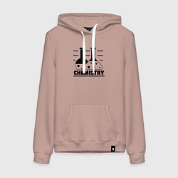 Толстовка-худи хлопковая женская CHEMISTRY химия, цвет: пыльно-розовый