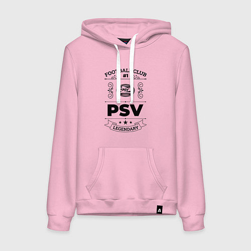 Женская толстовка-худи PSV: Football Club Number 1 Legendary / Светло-розовый – фото 1