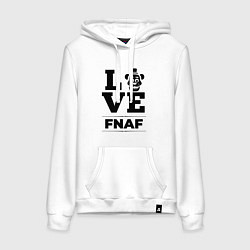 Толстовка-худи хлопковая женская FNAF Love Classic, цвет: белый