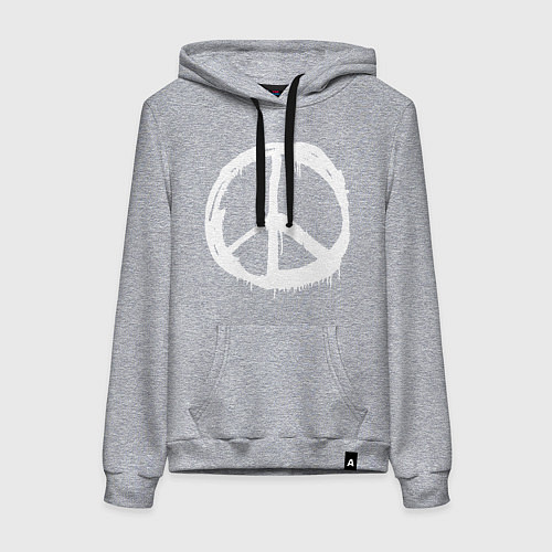 Женская толстовка-худи Pacific symbol white / Меланж – фото 1