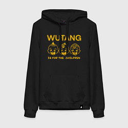 Толстовка-худи хлопковая женская Wu-Tang Childrens, цвет: черный