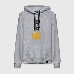 Толстовка-худи хлопковая женская Half life - city17, цвет: меланж