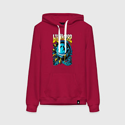 Толстовка-худи хлопковая женская Blink 182 - 20 years, цвет: маджента