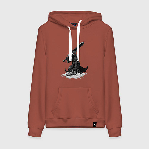 Женская толстовка-худи Berserk the Black Swordsman / Кирпичный – фото 1