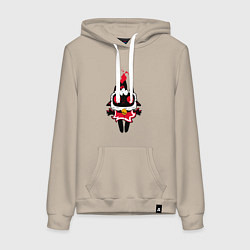 Толстовка-худи хлопковая женская Воскресшая овечка - Cult of the lamb, цвет: миндальный