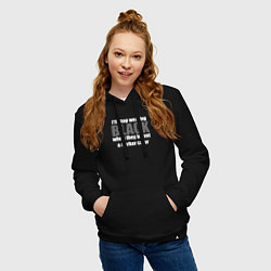 Толстовка-худи хлопковая женская Ill stop wearing black, цвет: черный — фото 2