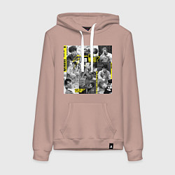 Толстовка-худи хлопковая женская Stray Kids I Am Who, цвет: пыльно-розовый