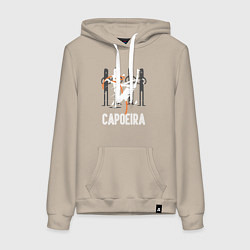Толстовка-худи хлопковая женская Capoeira - contactless combat, цвет: миндальный