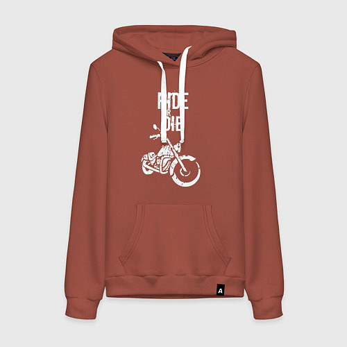 Женская толстовка-худи Ride or Die винтаж / Кирпичный – фото 1