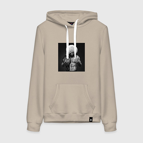 Женская толстовка-худи Хабиб Нурмагомедов чемпион / Миндальный – фото 1