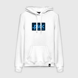 Толстовка-худи хлопковая женская Adobe Cloud Technologies PSDC - Полный Пипец, цвет: белый