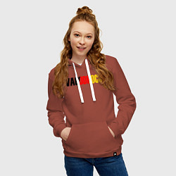 Толстовка-худи хлопковая женская VAGODROCH, цвет: кирпичный — фото 2