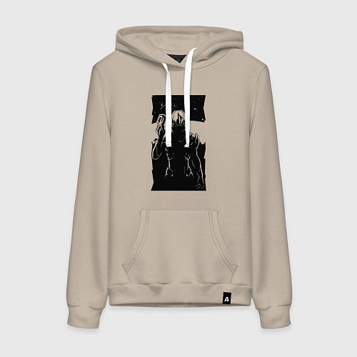 Женская толстовка-худи Mass Effect N7 - Warrior / Миндальный – фото 1