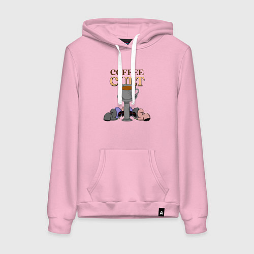 Женская толстовка-худи Культ кофе / Светло-розовый – фото 1
