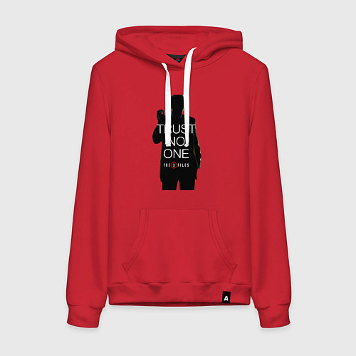 Женская толстовка-худи X files - курильщик / Красный – фото 1