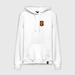 Толстовка-худи хлопковая женская Сборная Испании логотип, цвет: белый
