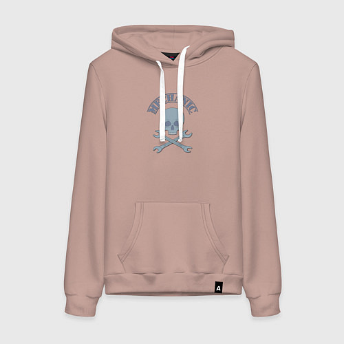 Женская толстовка-худи Механика / Пыльно-розовый – фото 1