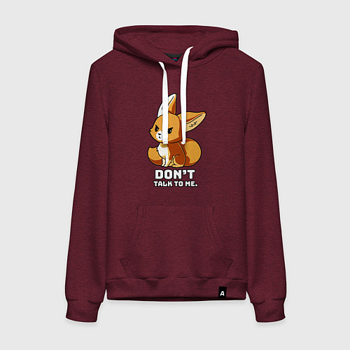 Женская толстовка-худи Offended fox / Меланж-бордовый – фото 1