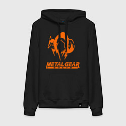 Толстовка-худи хлопковая женская Metal Gear Solid Fox цвета черный — фото 1