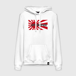 Толстовка-худи хлопковая женская Japanodroch, цвет: белый