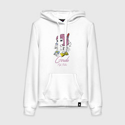 Толстовка-худи хлопковая женская Gerda - pulp fiction, цвет: белый