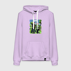 Толстовка-худи хлопковая женская Эндермен и Крипер, цвет: лаванда