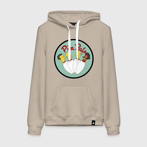 Женская толстовка-худи Simpsons bowling / Миндальный – фото 1