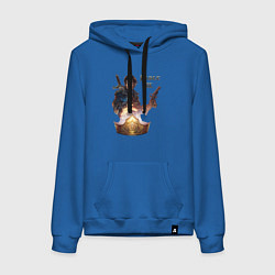 Толстовка-худи хлопковая женская Fable 3 hero, цвет: синий
