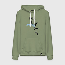 Толстовка-худи хлопковая женская The Beatles: break down, цвет: авокадо