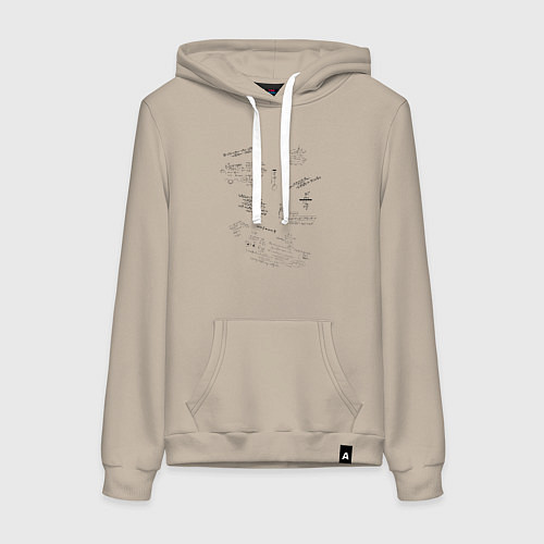 Женская толстовка-худи Математик / Миндальный – фото 1